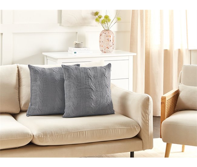 Beliani Cojín decorativo CONSTYLIS 45x45 Beige