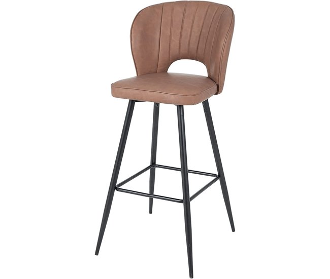 Set 2 taburetes de comedor ecopiel ONA Marron