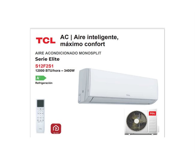 Aire acondicionado SPLIT TCL S12F2S1 3.000 frigorías Blanco