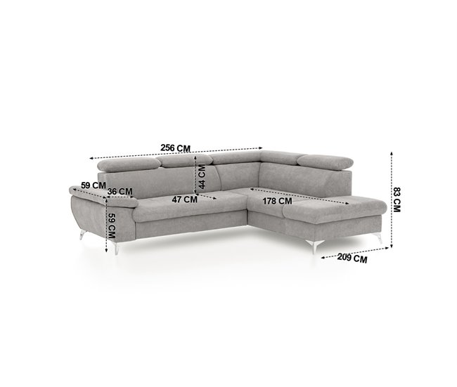 Rinconera con cama GISELA Gris Claro