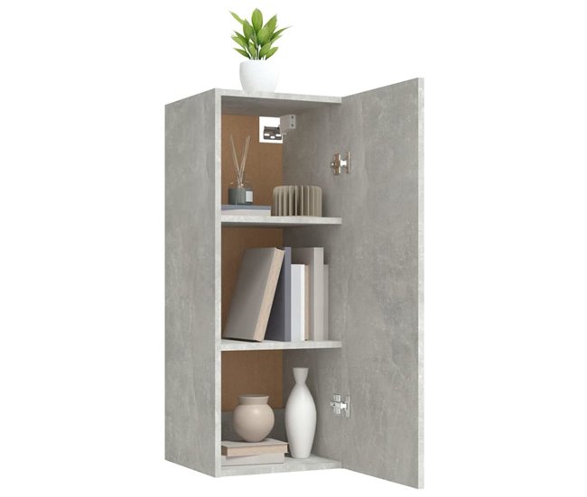 Armario de pared Cuby tirador con  estantes 34 Gris