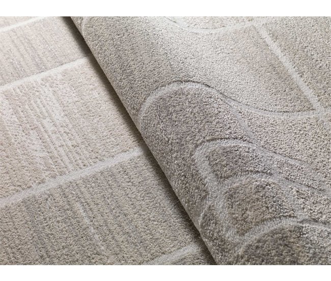 Alfombra geométrica con relieve HL-ORIGIN - ATTICGO 160x230 Crema