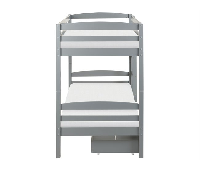 Beliani Litera con cajones Madera de pino REGAT 97x208 Gris