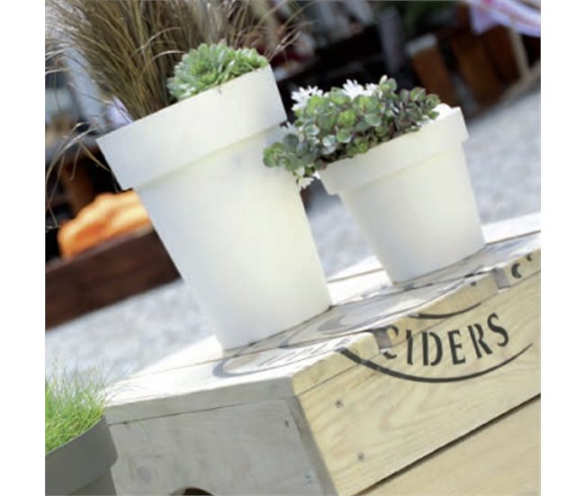 2x Maceta de plastico Lofly Blanco