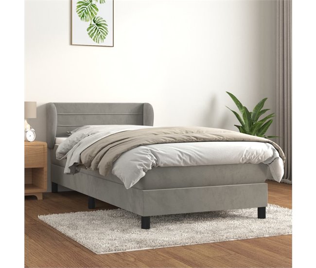 Cama box spring 100x200 Gris