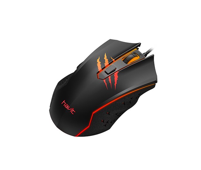 Ratón Gaming Cazador diseño ergonómico 7 teclas 6400DPI Negro