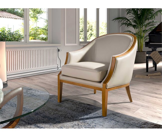 ANGEL CERDÁ Sillón piel Madera