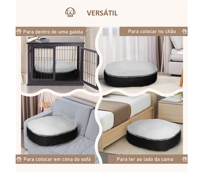 Cama para Perros Tela Oxford, Felpa y Algodón PP PawHut Multicolor