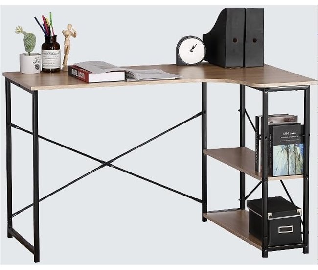 DUPI Mesa Escritorio Multifuncional Easy | Estructura Resistente Madera