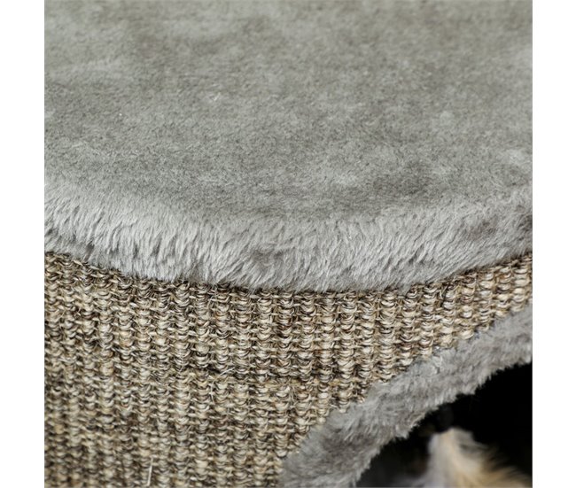 Casa para Gatos Aglomerado de Madera, Felpa PawHut Gris