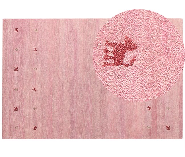 Beliani Alfombra de pelo corto YULAFI 200x300 Fucsia