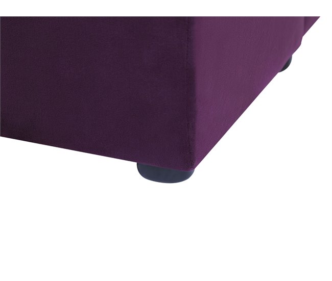 Beliani Cama con somier Terciopelo NOYERS 170x247 Azul Marino