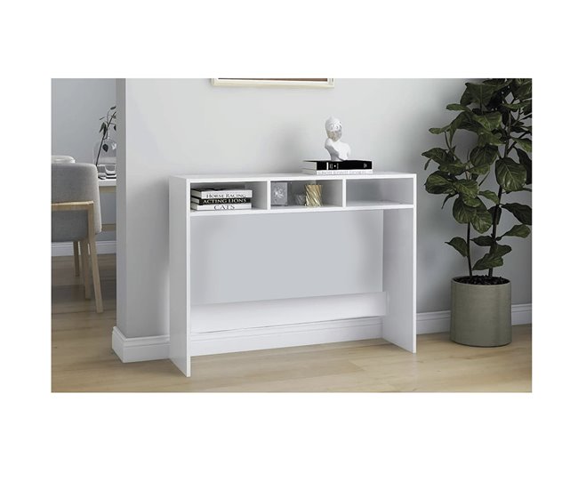 Acomoda Textil – Estantería para Pared y Suelo de Madera Moderna 102 Blanco
