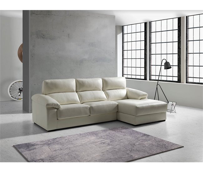Chaise longue piel WILLY Beige
