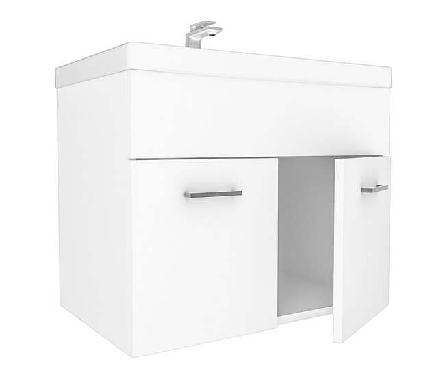 Conjunto de muebles de baño Krildihana 3 piezas [en.casa] 30 Blanco