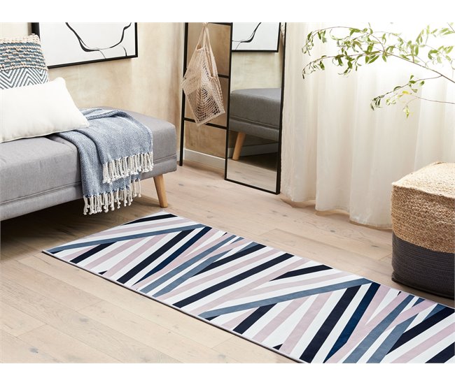 Beliani Alfombra de pelo corto ARTHUR 80x200 Multicolor