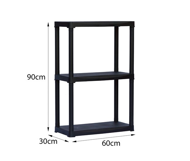 Armário de exterior em PVC Negro