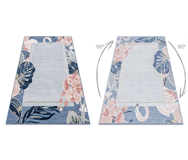 Alfombra Estructural BOTANIC 65240 flamenco 78x150 Azul