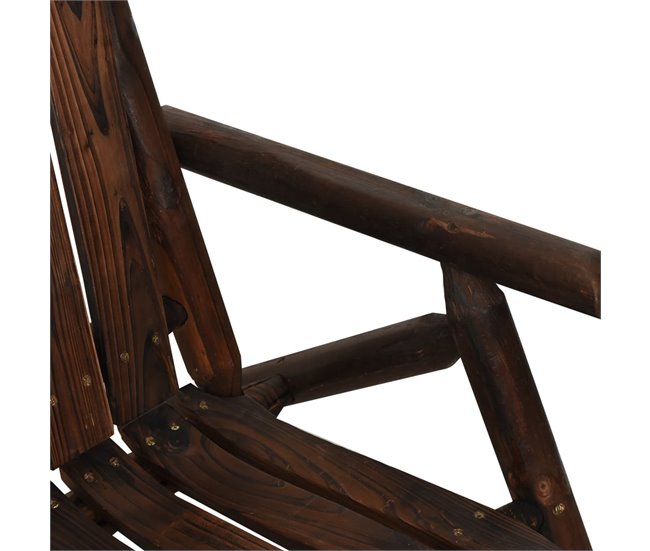 Banco de jardín de 2 plazas madera 119x85 Madera Clara
