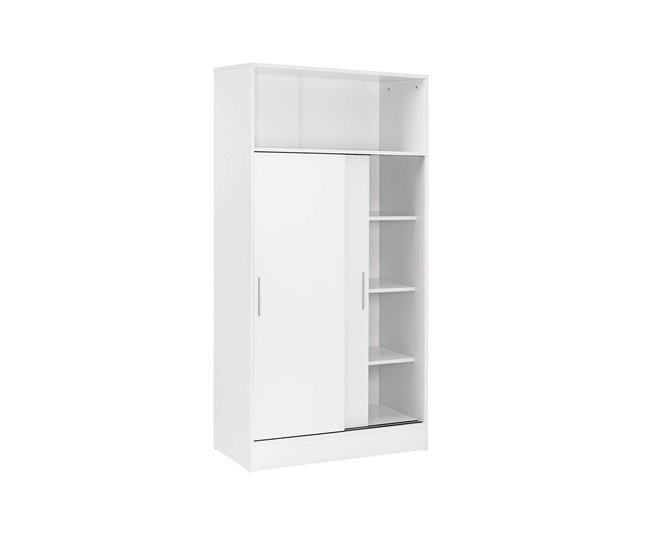 Armario Auxiliar Baño Multiusos 2 Puertas Correderas Blanco