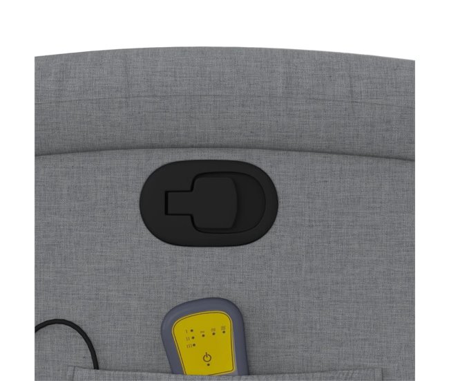 Sillón Reclinable De Masaje Gris Claro