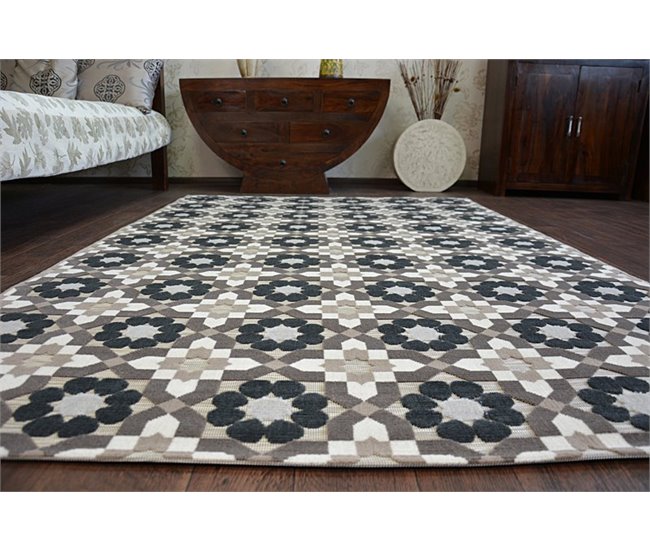 Alfombra LISBOA Flores 120x170 Marron