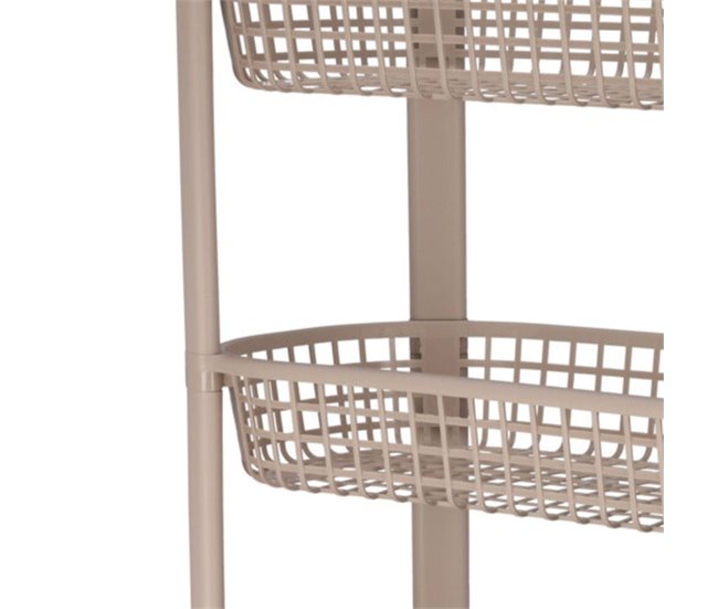 Well Home Carro de cocina con 4 ruedas Beige