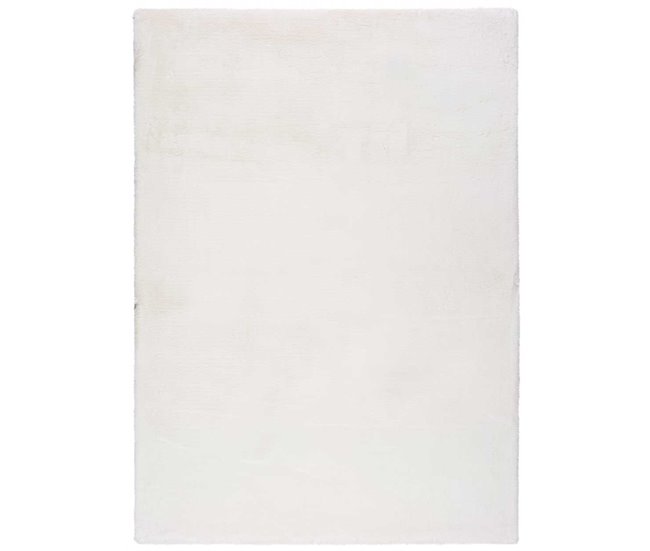 Alfombra lisa lavable de pelo alto FOX - ATTICGO 80x150 Blanco