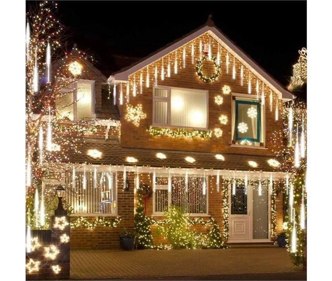 Guirnalda Clúster con 400 Luces LED cálido con Temporizador Dorado