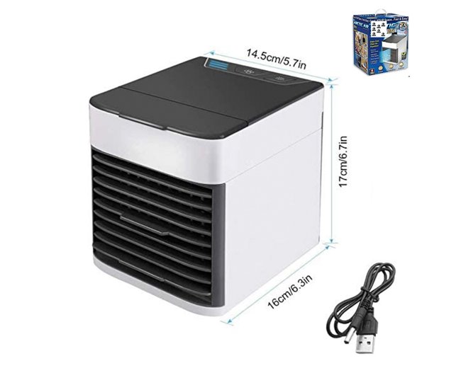 Mini Aire Acondicionado Climatizado Portátil Klack Ventilador Mini Usb Para Hogar con Difusor De Agua Multicolor