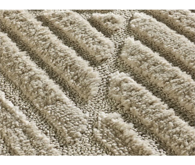 Alfombra geométrica con relieve NUMA - ATTICGO 200x290 Beige