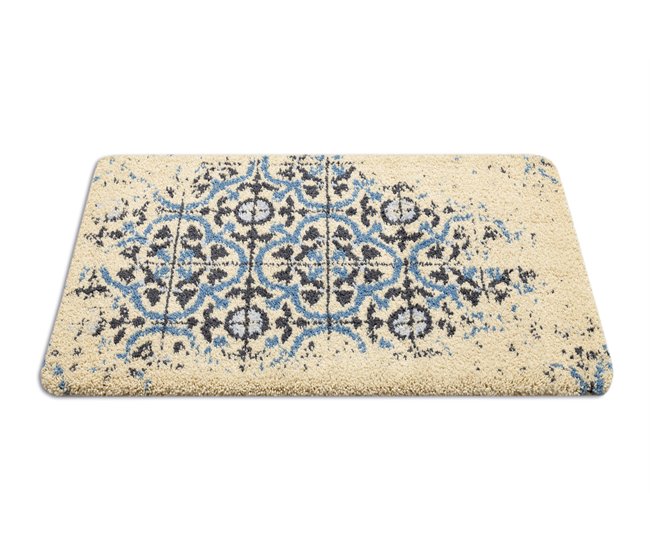 Alfombra de baño CERAMIC azulejos de lisboa antideslizante Crema