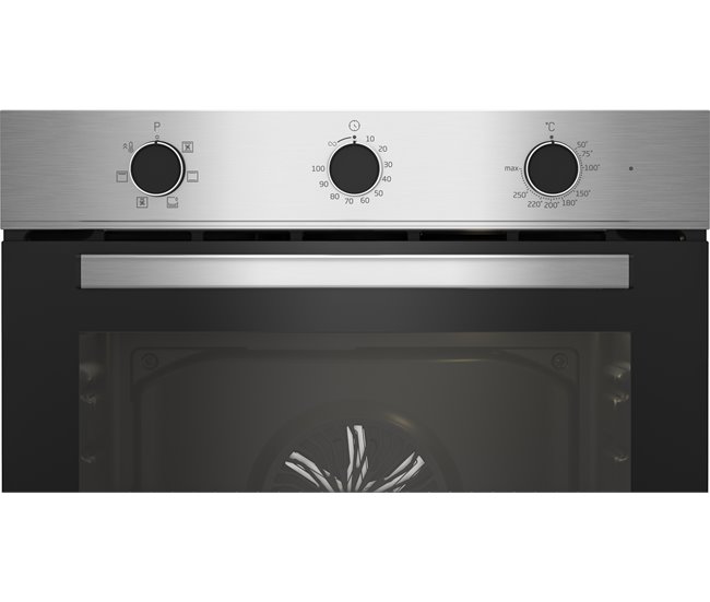 Conjunto placa vitrocerámica+horno multifunción BEKO BBSE12122XD Negro