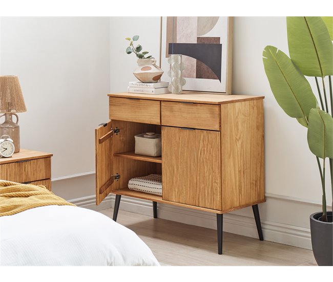 Beliani Aparador TIMMINS Madera Clara