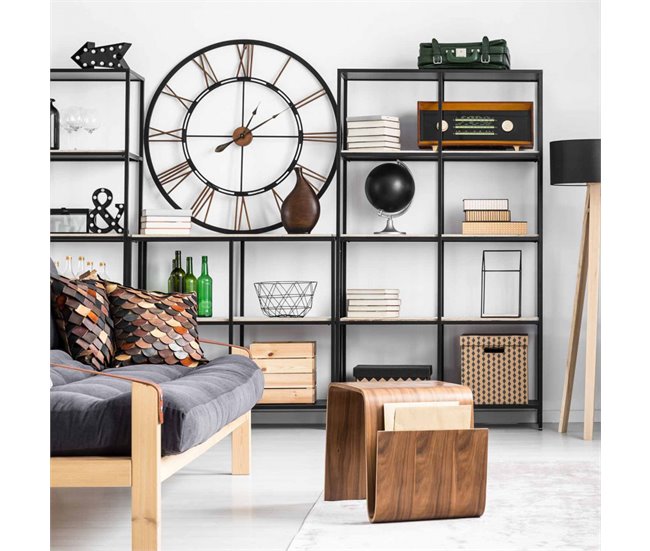 Reloj de Pared Vintage Thinia Home Negro