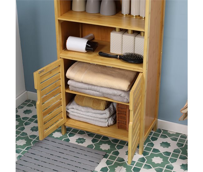 Armario de Baño Bambú kleankin, hogar - baño Marron