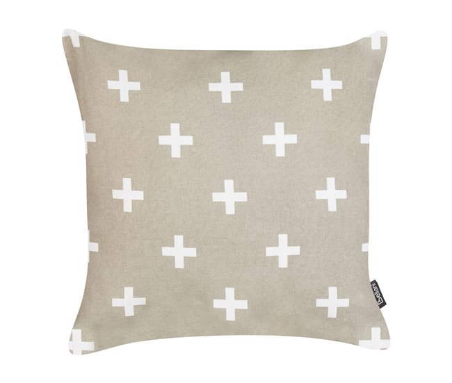 Beliani Cojín decorativo VELLEIA Gris