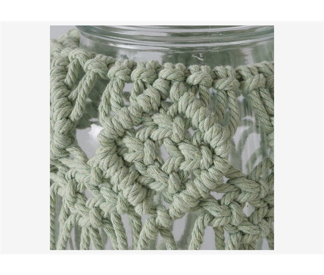 Porta velas MAKRAMEE surtido material cristal Multicolor