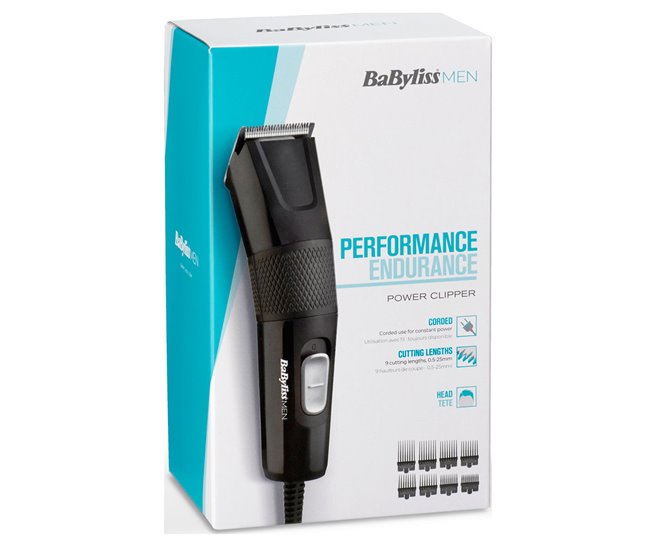 Cortapelos Babyliss E756E 8 longitudes con cable Negro