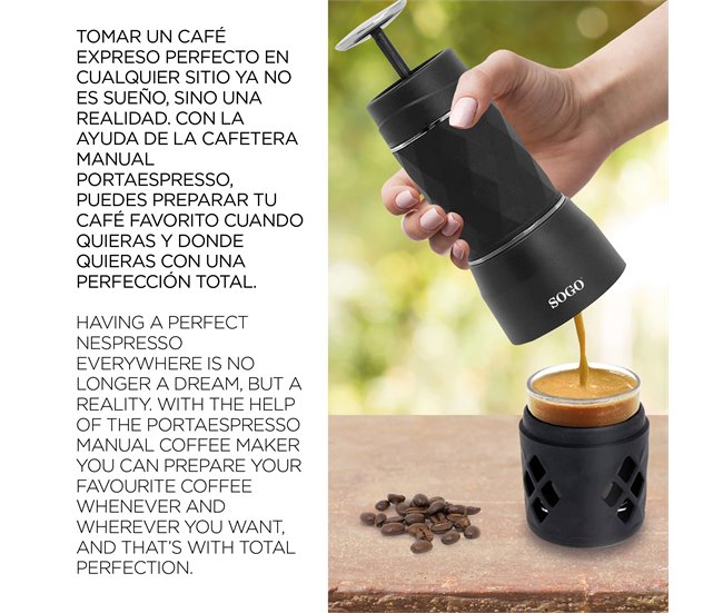 SOGO CAFETERA MANUAL 1 TAZA NEGRA Negro