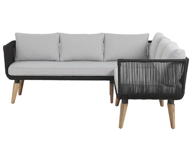 Beliani Conjunto de jardín ALCAMO Crema