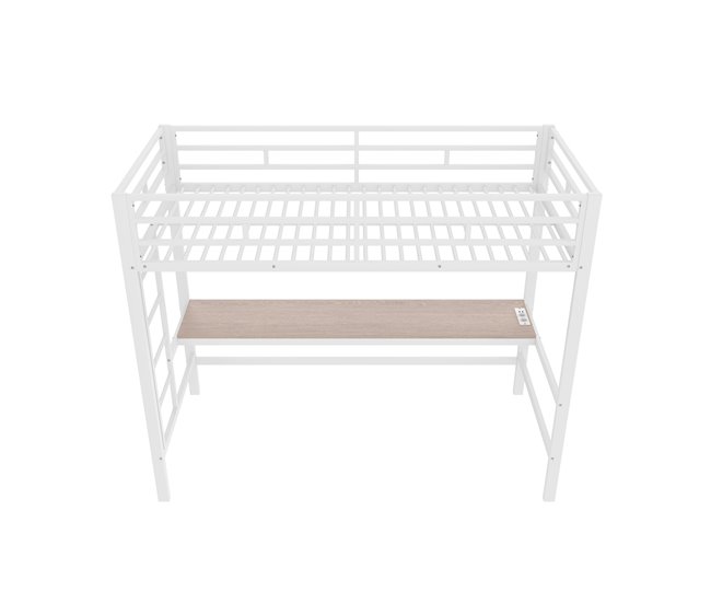 Cama alta para niños 94x204 Blanco