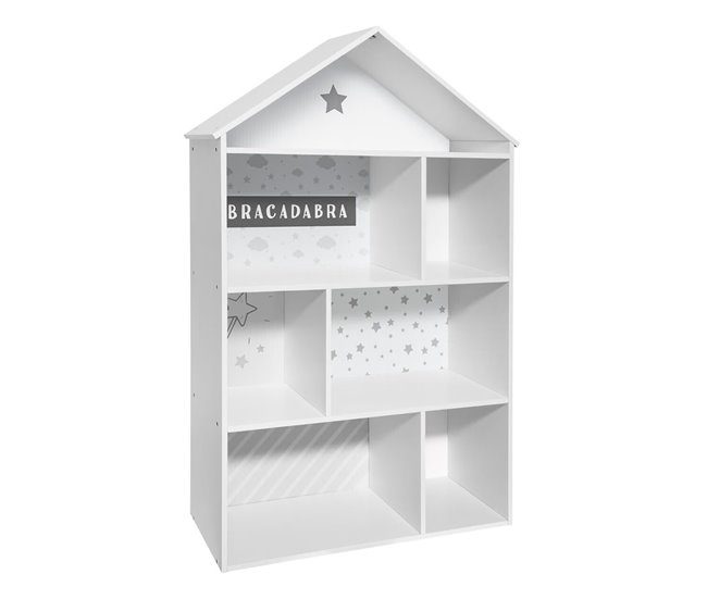 WELL HOME - Mueble infantil de almacenamiento de 2 compartimento Blanco