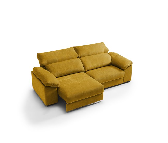 Sofá 4 plazas XXL HIBA Mostaza