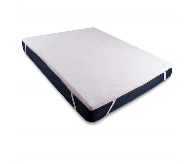 Topper Viscoelástico - Sobrecolchón Viscoelástico - Funda Aloe Vera 