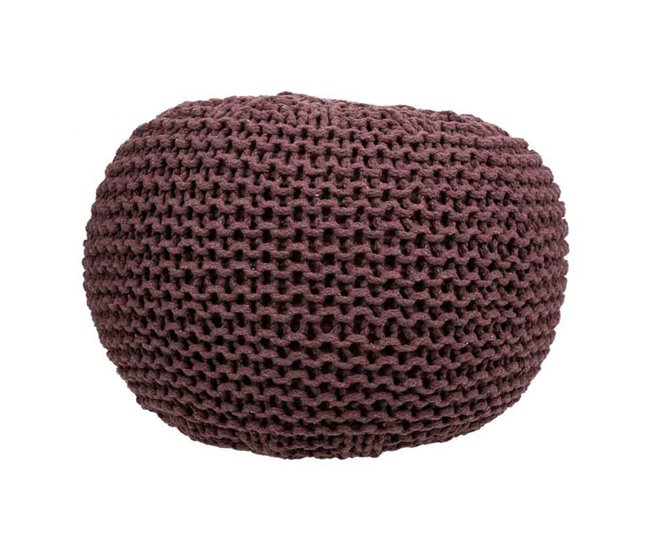 Puff de algodón trenzado Marron