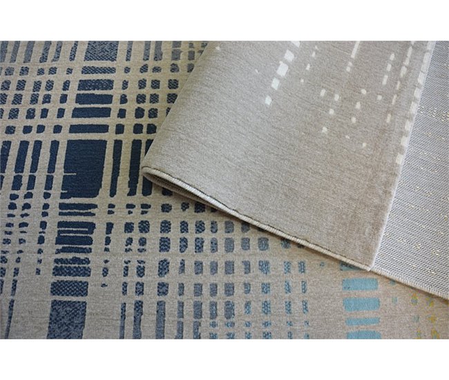 Alfombra SCANDI Rayas Rejilla 120x170 Gris