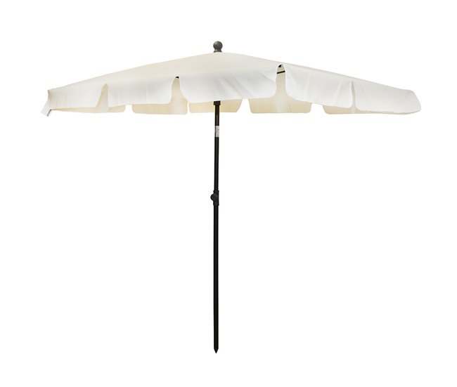 Acomoda Textil – Sombrilla Rectangular para Jardín y Playa. Crema