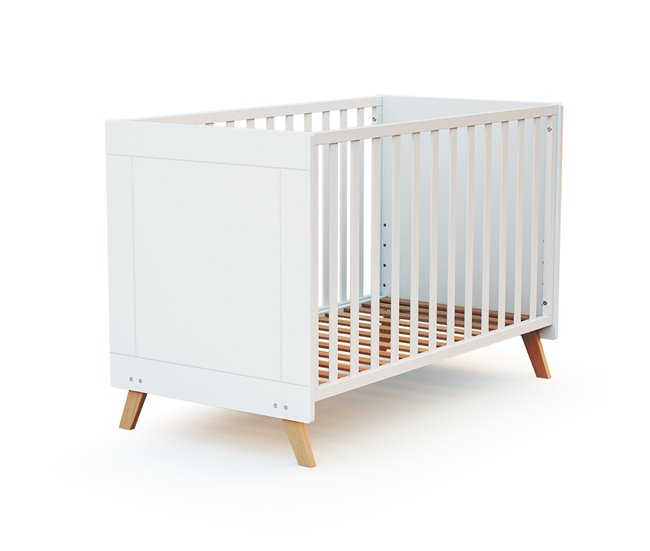 Cuna bebé Sakura convertible en cama y con colchón Morfeo Blanco