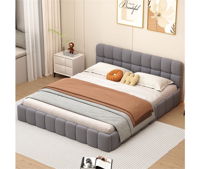 Marco de la cama 200x140 Gris